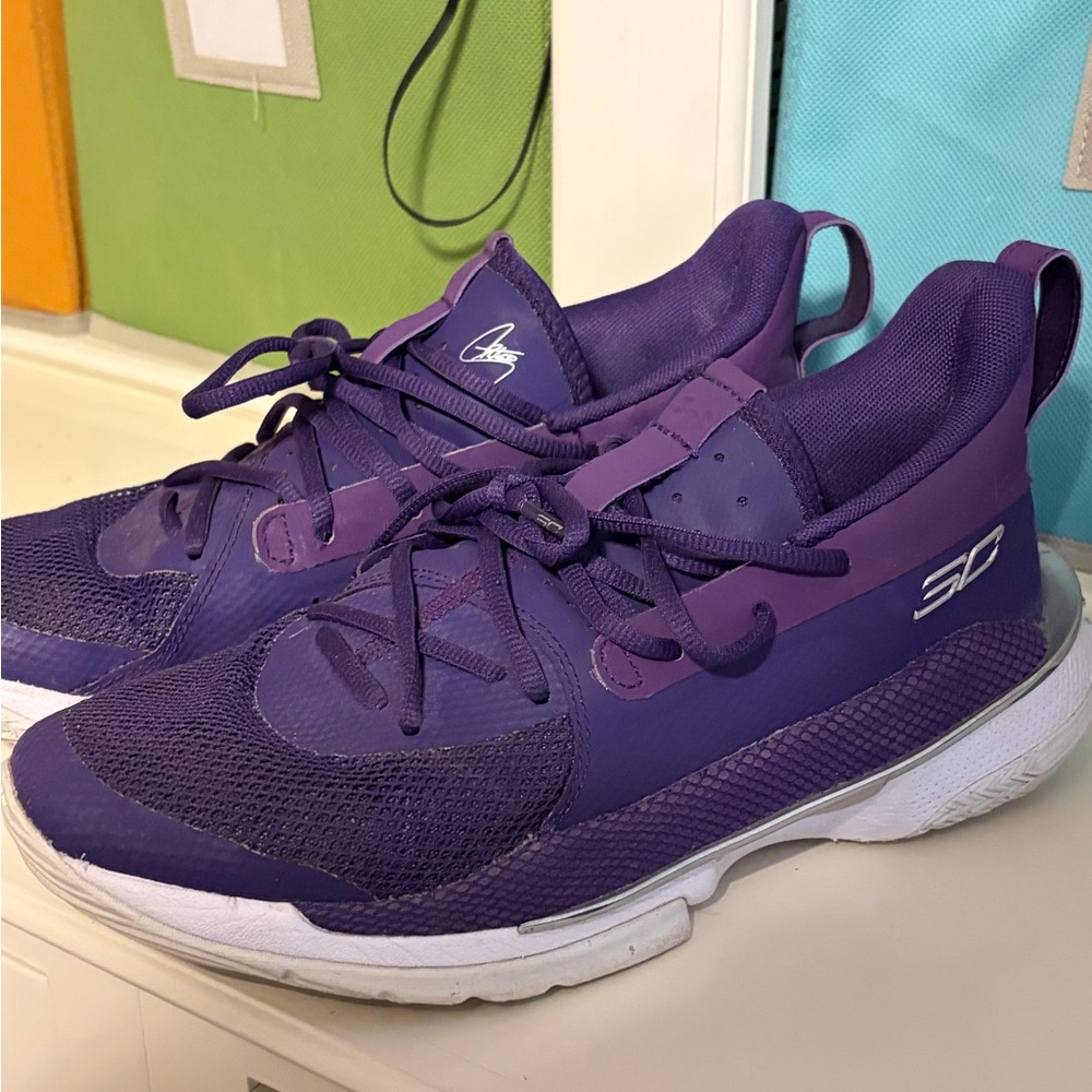 UNDER ARMOR CURRY 7 Purple Basketball Shoes